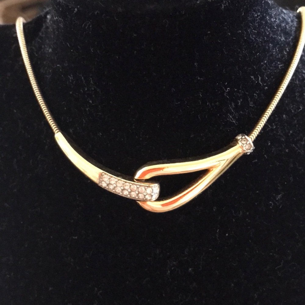 Authentic Vintage Givenchy Gold Necklace Choker